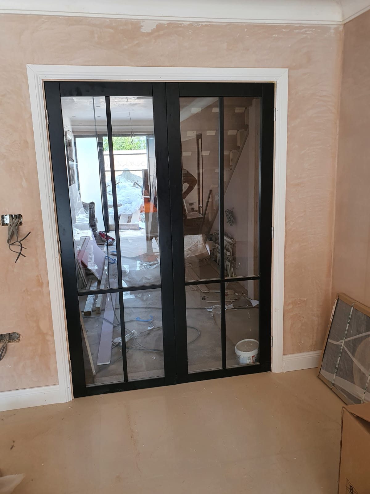 Crittall style glazed doors fitted to an opening, Thomas Joinery Services, Bedford