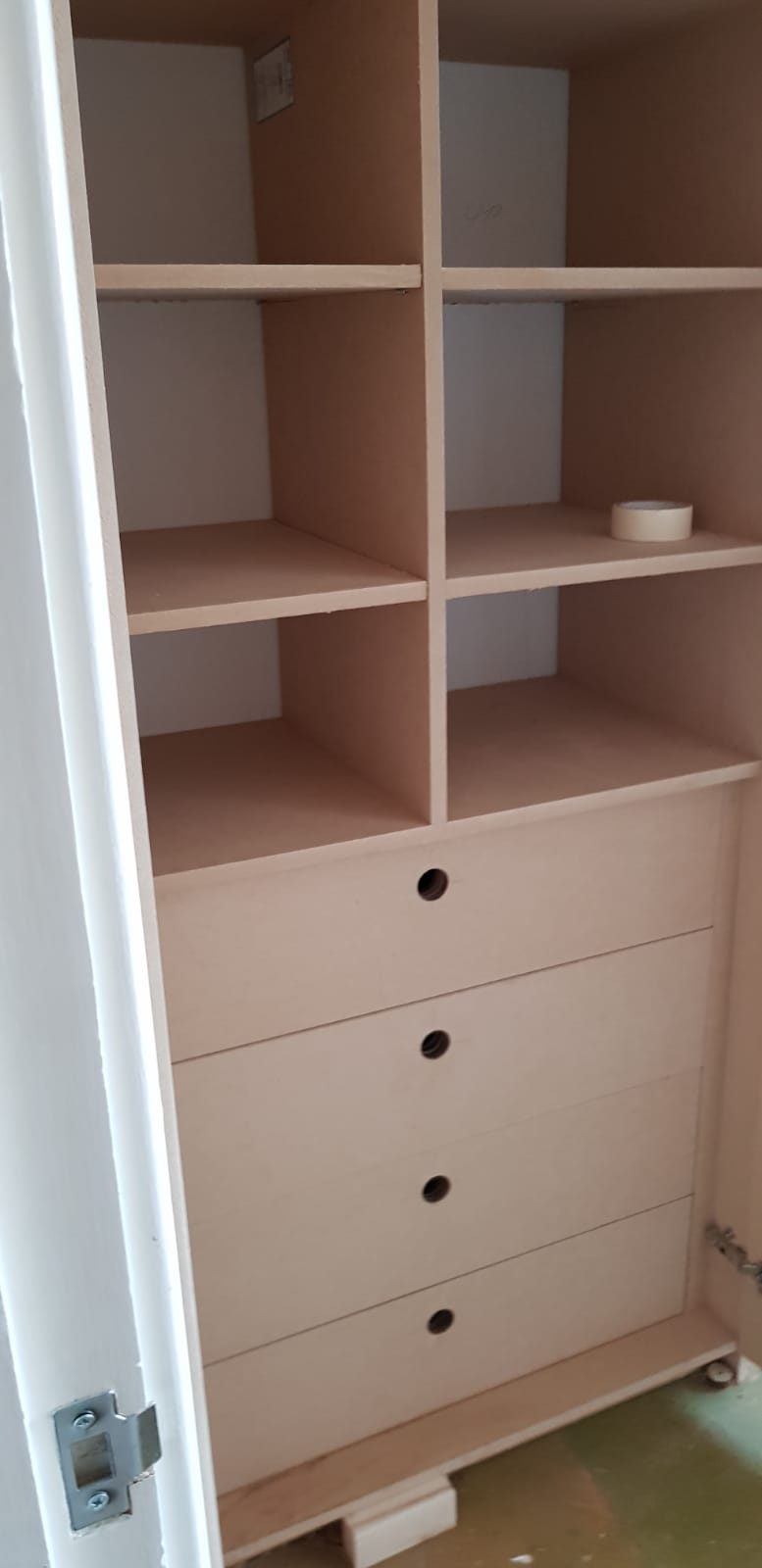 Alcove shelving with drawers beneath, Thomas Joinery Services project work near village centre, Wixams MK42